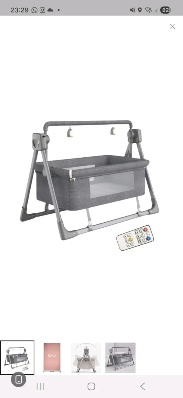 Cuna mecedora para bebé con control remoto - 1