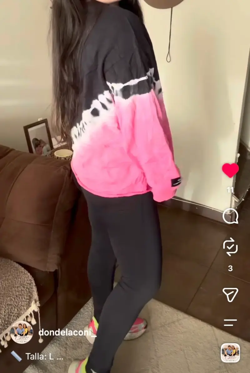 Polerón tie-dye negro y rosado DKNY Sport - 2