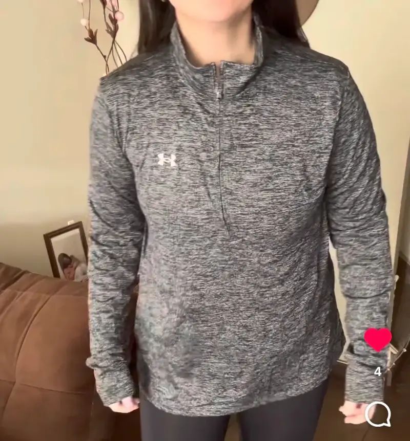 Polerón deportivo gris Under Armour para mujer - 2