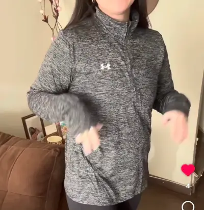 Polerón deportivo gris Under Armour para mujer - miniatura 4