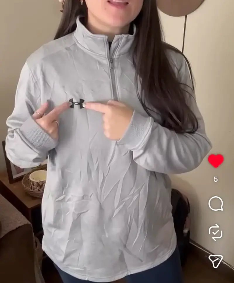 Polerón gris con cierre Under Armour para mujer - 2