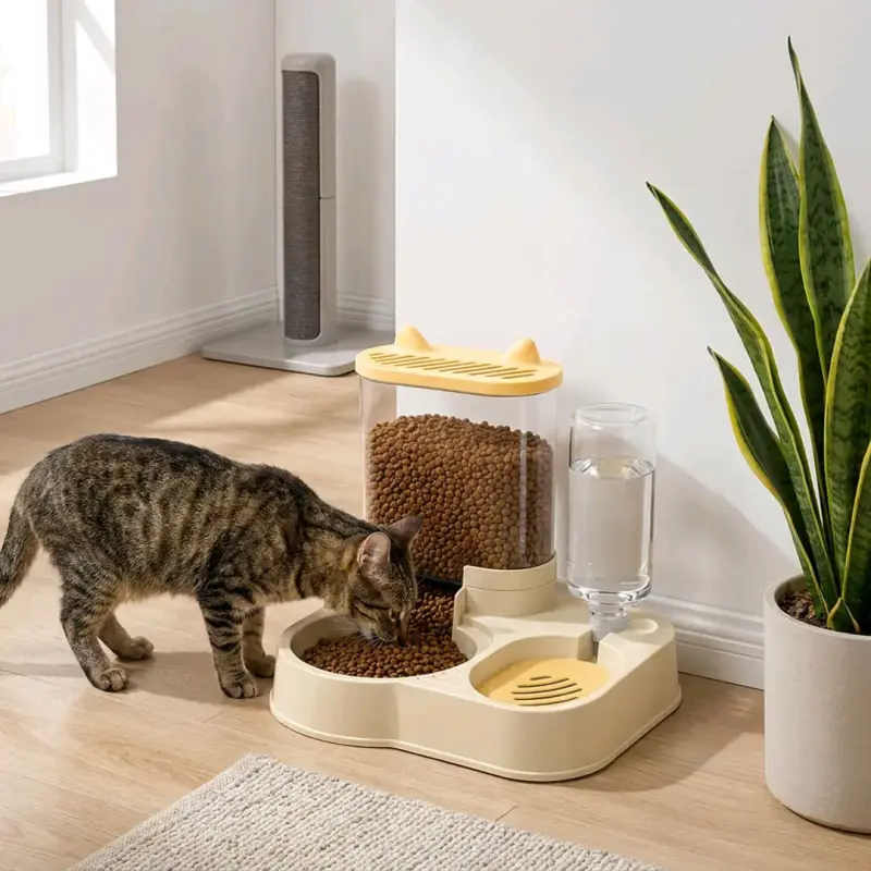 Dispensador automático de comida y agua para mascotas - 2