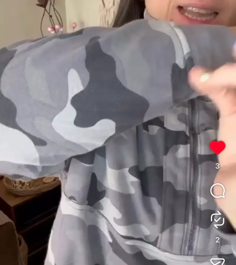 Polerón camuflado gris para mujer - 2