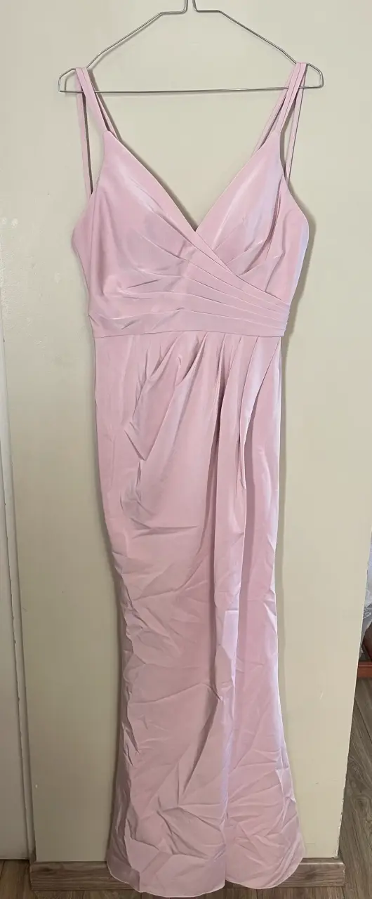 Vestido largo palo rosa elegante tipo Bridesmaid
