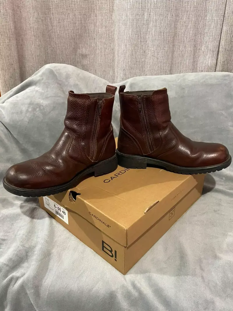 Botines de cuero marrón para hombre Cardinale - 5