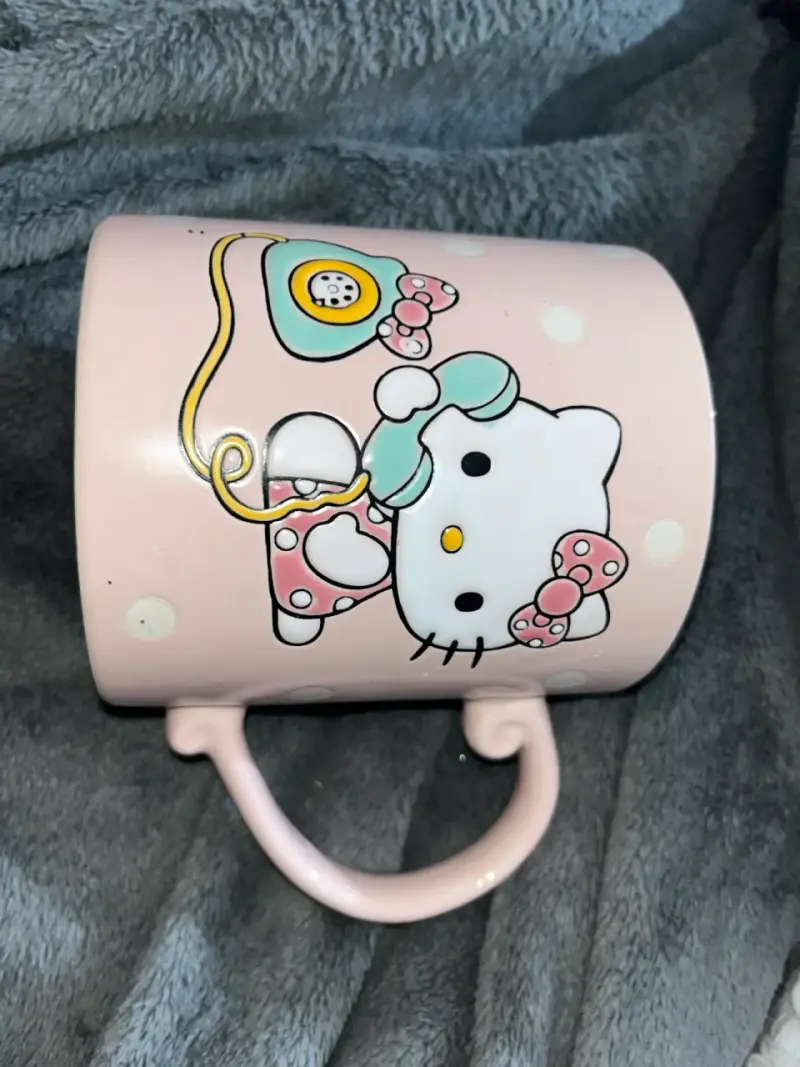 Taza de cerámica GRANDE Hello Kitty rosa - 1