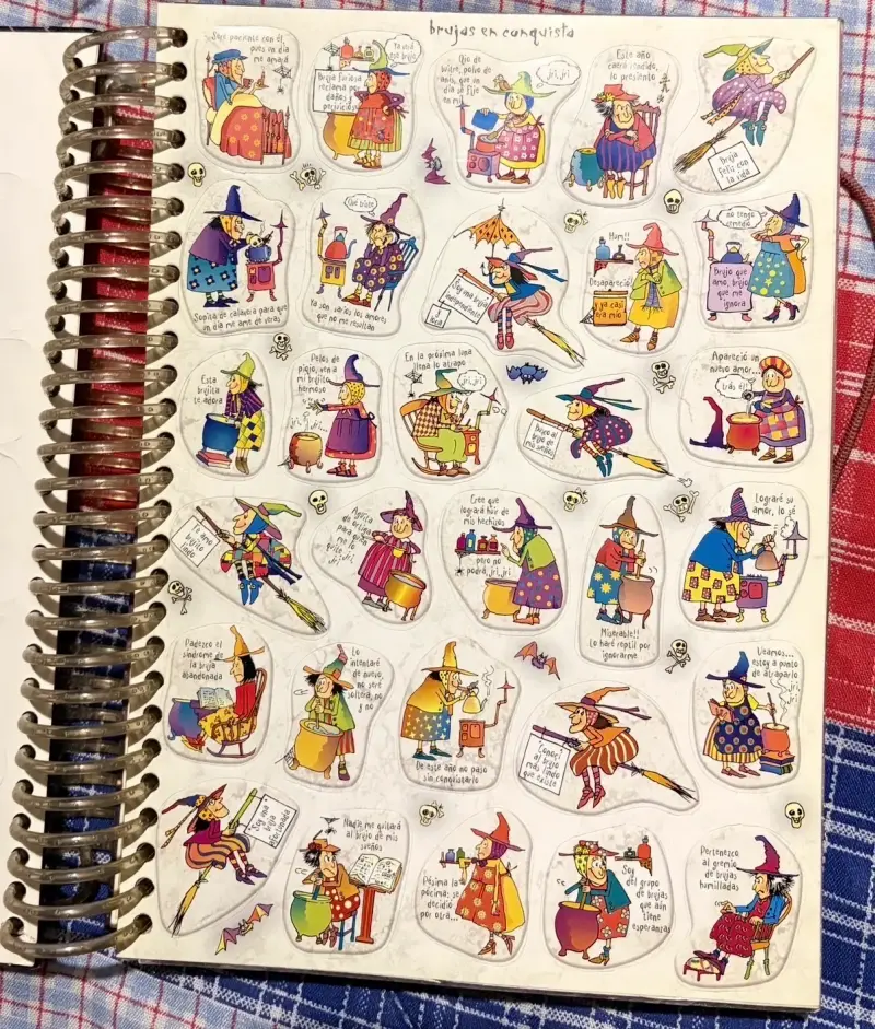 Agenda Pascualina 2001 con diseño de brujas - 3