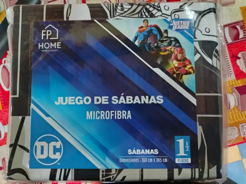 Sábanas Microfibra 1.5 Plazas Justice Leag - 1