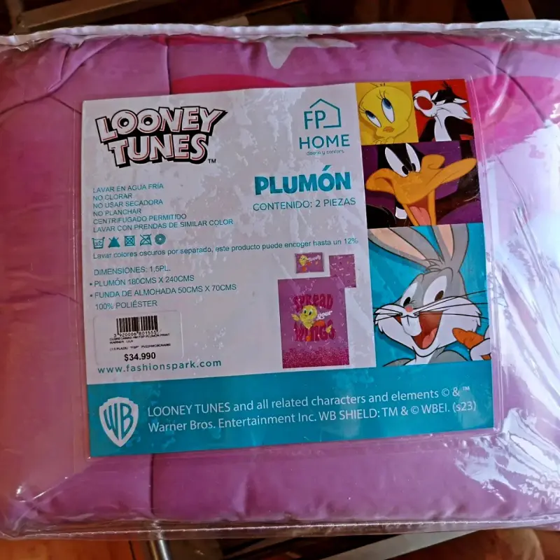 Plumón Microfibra Looney Tunes 1.5 Plazas - 2