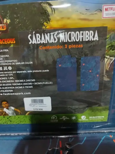 Sábanas de Jurassic World 1.5 Plazas - miniatura 2