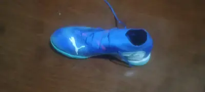 Zapatillas de fútbol Puma azules para hombre - miniatura 4