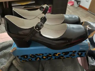 Zapatos de charol negros  hebilla talla 41 Cueca - miniatura 1