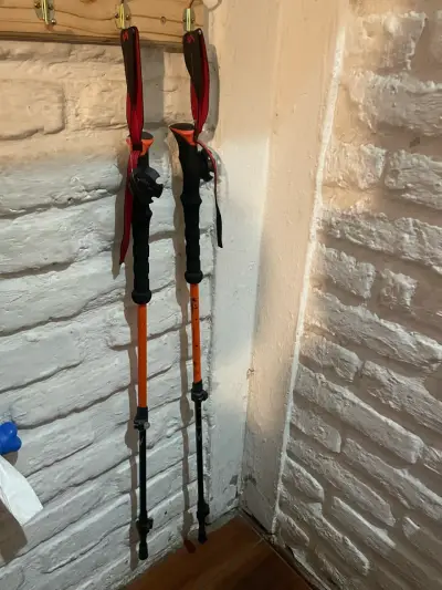Bastones de Trekking Ajustables Naranjas - miniatura 1