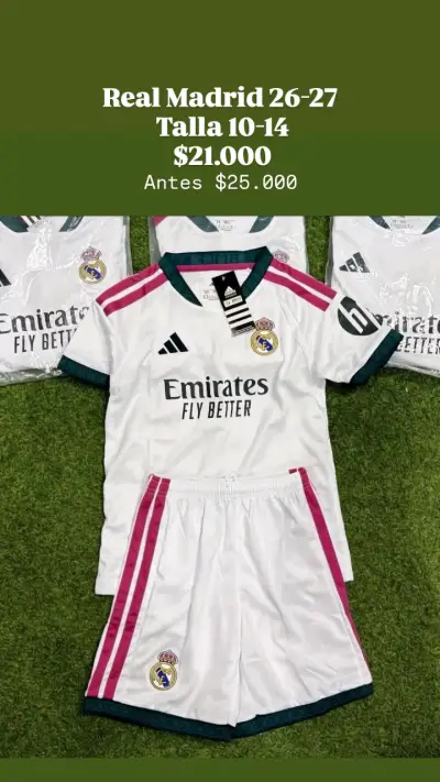 Conjunto de Fútbol Argentina Talla 10-12-14 - miniatura 4