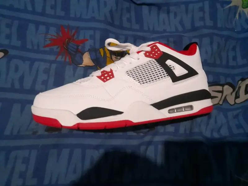 Zapatillas Jordan 4 RM White/Fire Red - 2