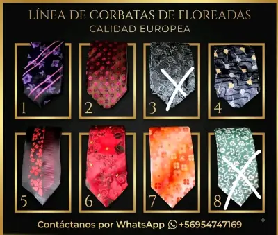 Corbatas de Raso y Floreadas Elegantes - miniatura 5