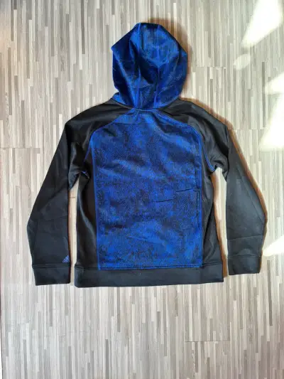 Polerón con capucha Adidas azul y negro niño - miniatura 3