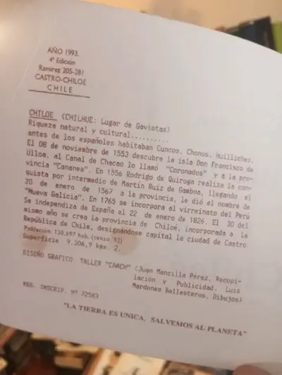 Guía Turística Pueblos de Chiloé 1993 - miniatura 3