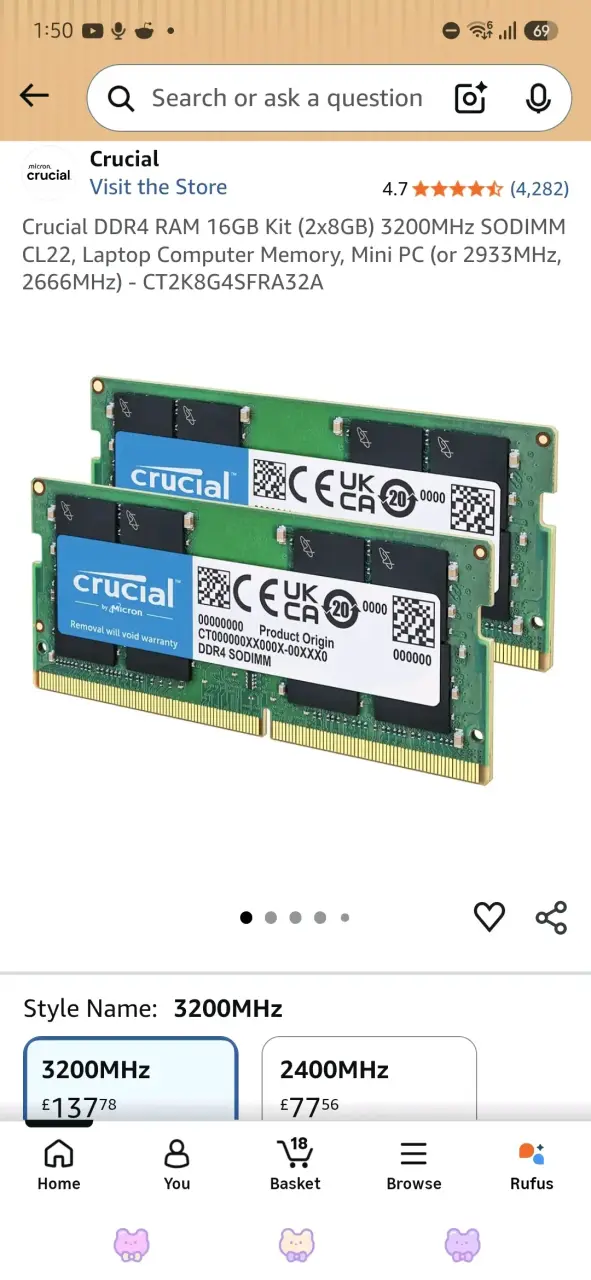 Kit Memoria RAM Crucial 16GB DDR4 3200MHz Laptop - 3