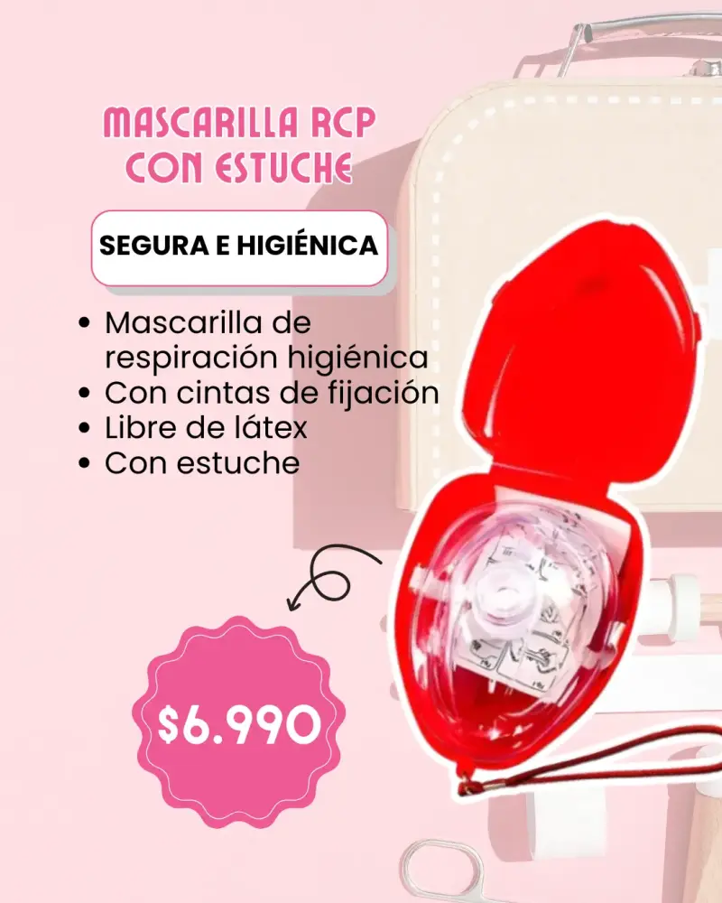 Mascarilla RCP con estuche segura e higiénica