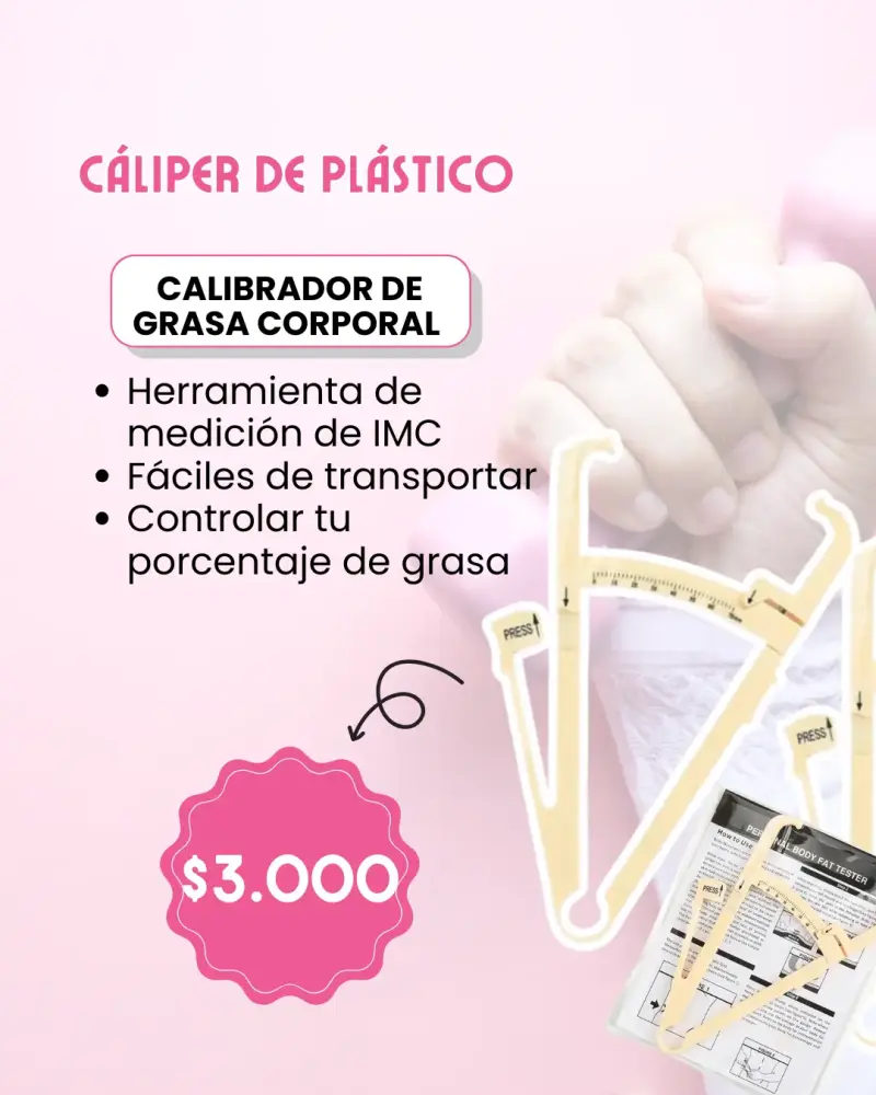 Cáliper de Plástico para Medición de Grasa Corporal