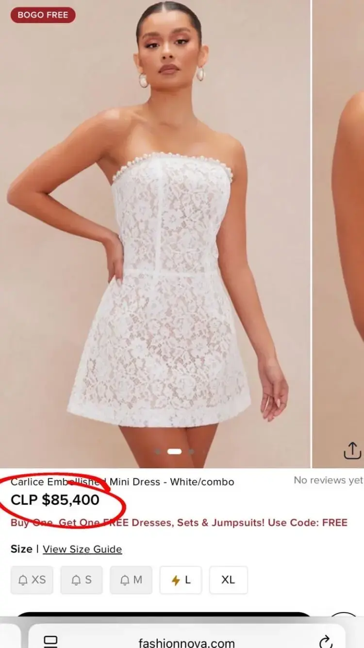 Vestido corto de encaje blanco sin tirantes - 5