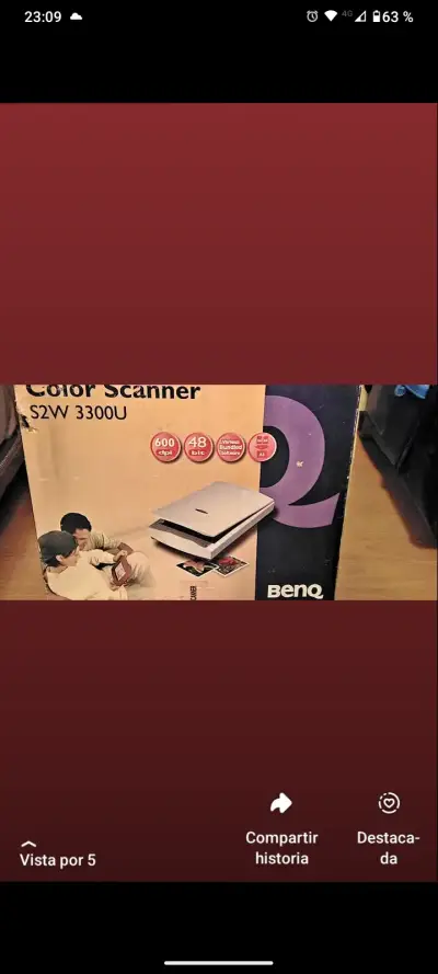 Escáner de Color BenQ S2W 3300U 600 dpi - miniatura 1
