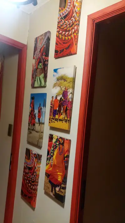 Conjunto de cuadros decorativos con temática africana - miniatura 1