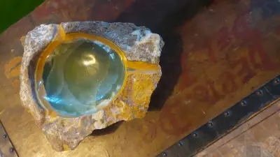Centro de Mesa de Piedra con Cristal - miniatura 3
