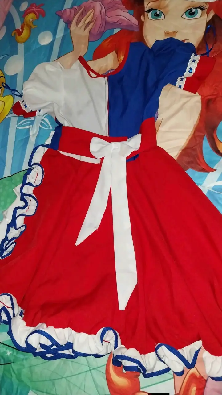 Vestido de huasa chilena para niña talla 10-12 - 2