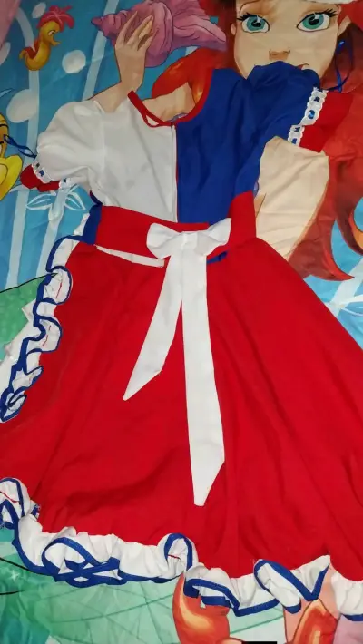 Vestido de huasa chilena para niña talla 10-12 - miniatura 2