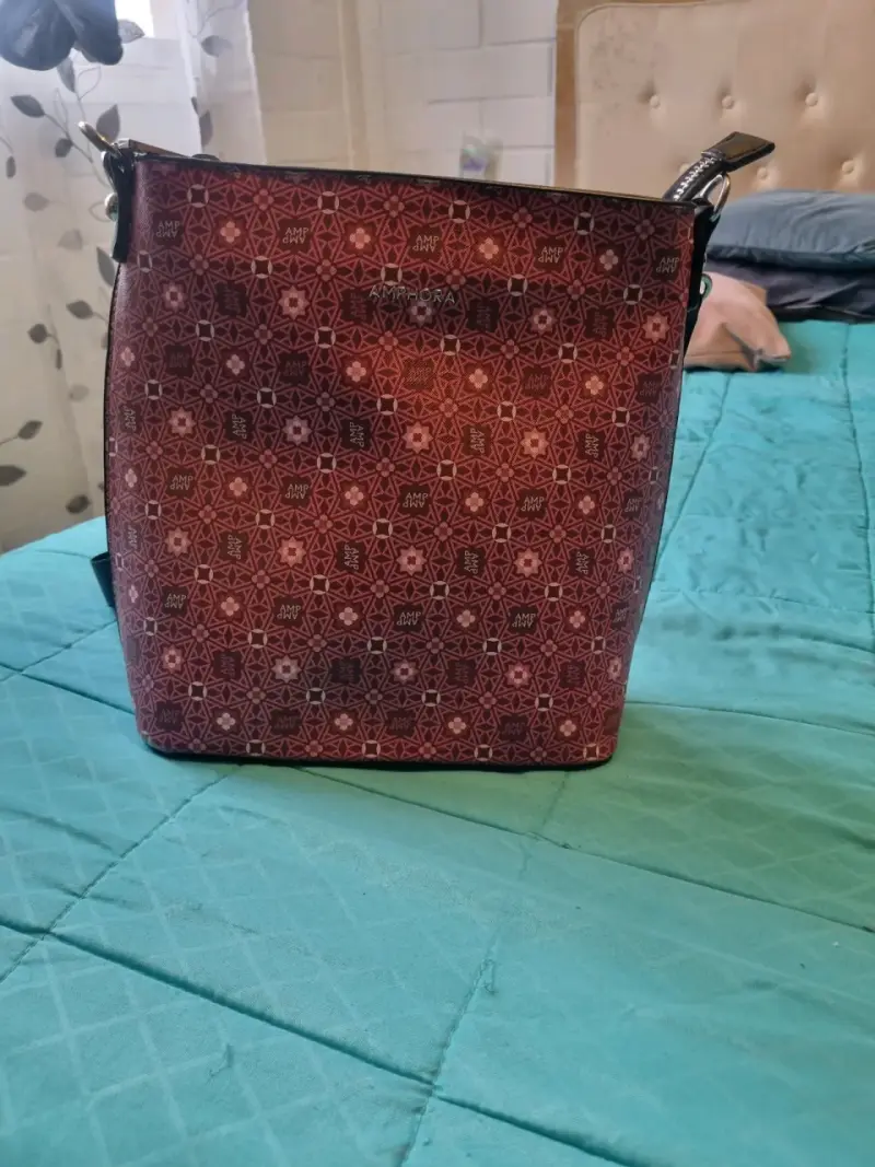 Bolso bandolera estampado rojo Amphora - 1