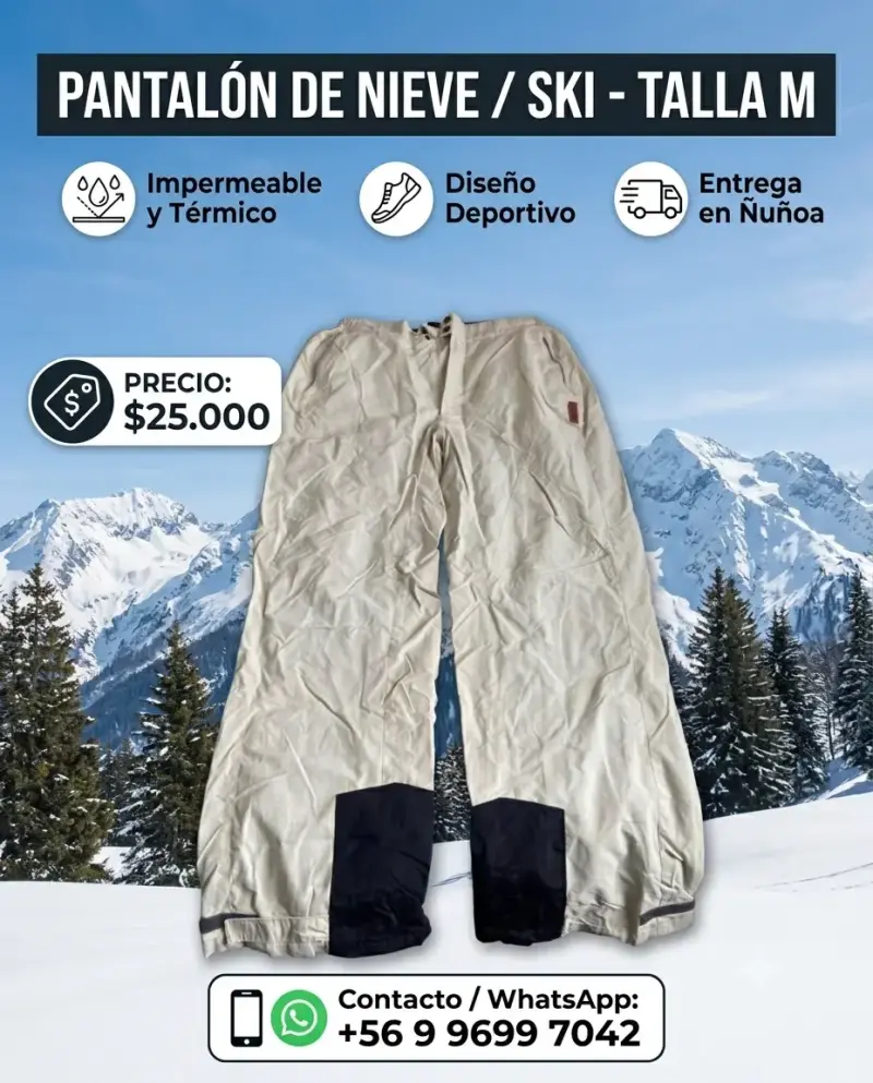 Pantalón de nieve impermeable talla M