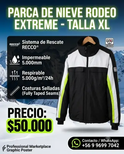 Parca de Nieve Rodeo Extreme Impermeable XL - miniatura 1