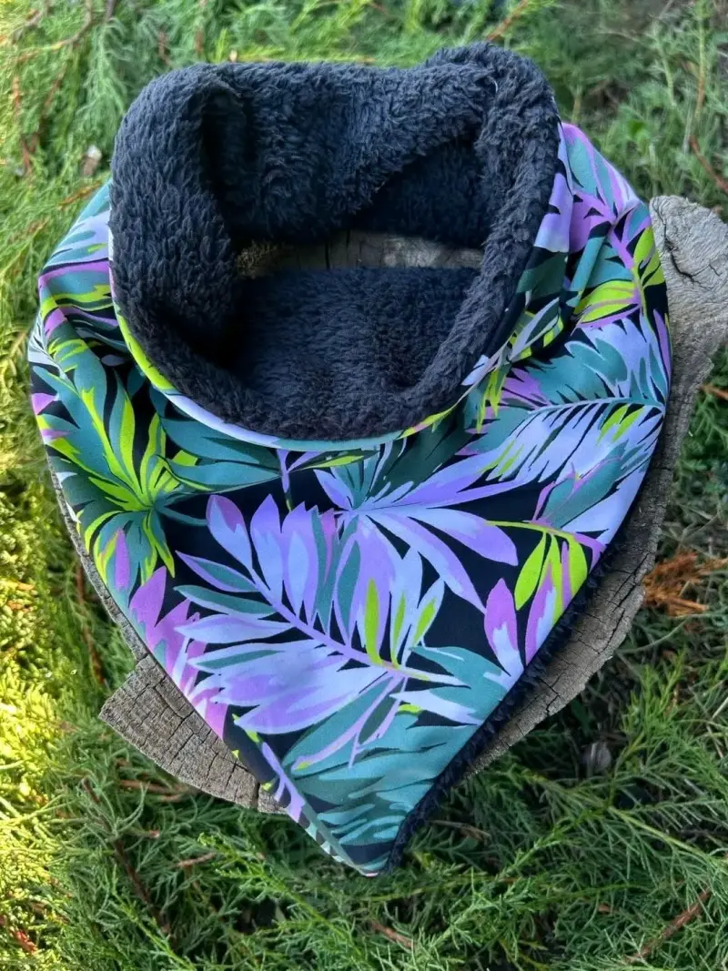 Bandana polar con diseño tropical