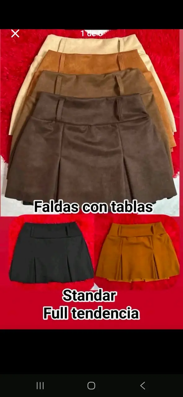 Faldas con tablas en varios colores - 1