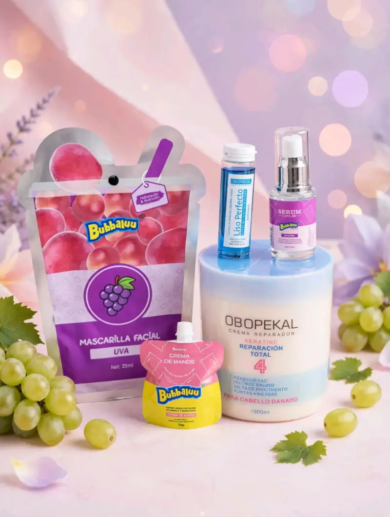 Set de cuidado capilar y facial Bubbaloo y Obopekal