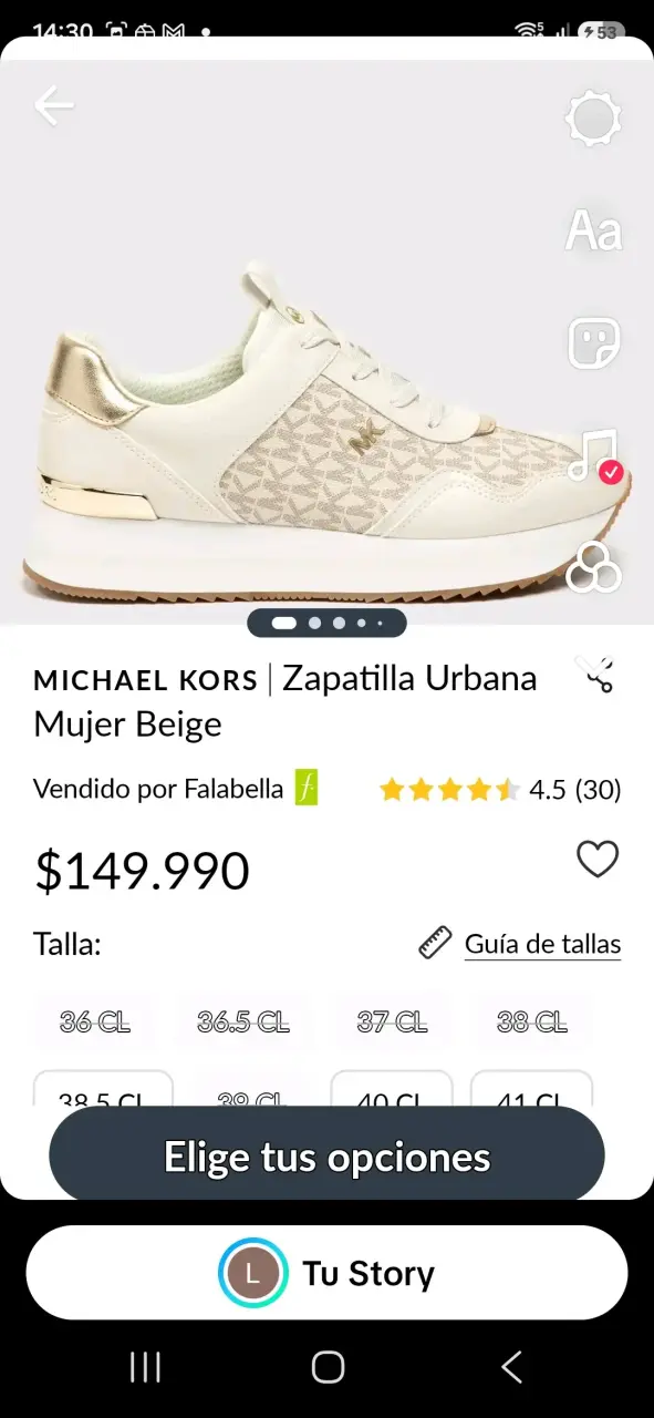 Zapatillas urbanas Michael Kors mujer beige - 1