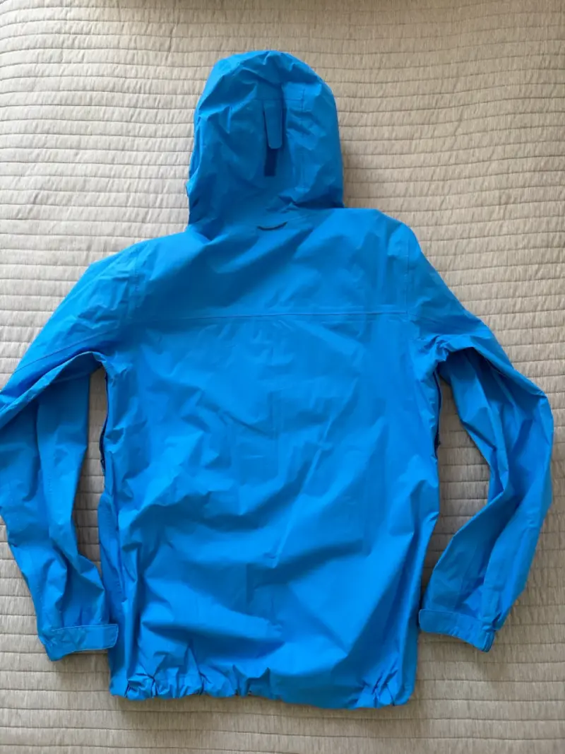 Chaqueta impermeable azul Columbia con capucha - 4