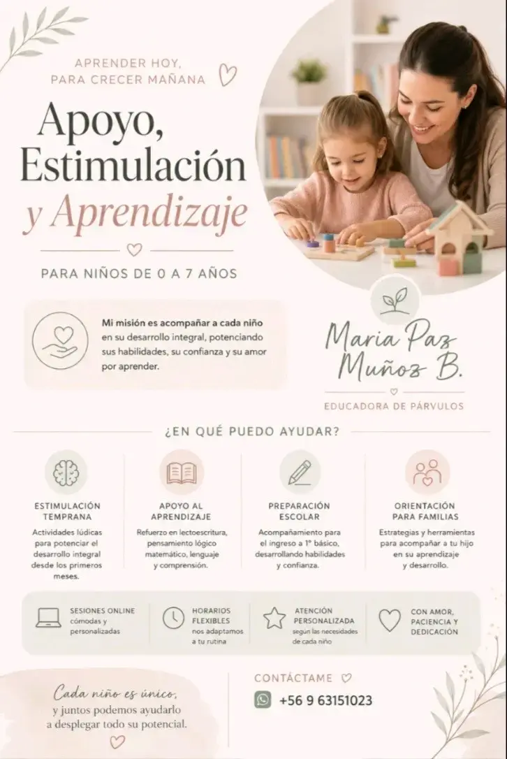 Servicios de apoyo y estimulación para niños