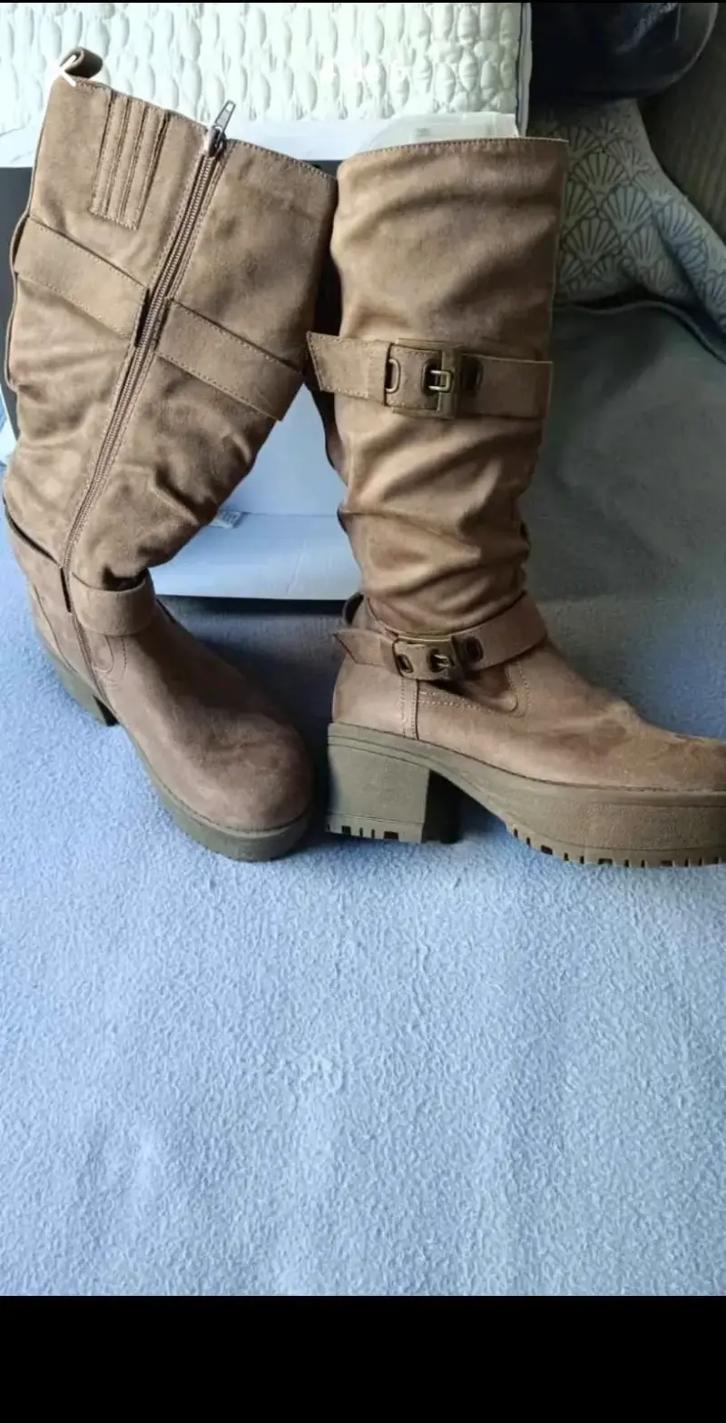 Botines de cuero burdeos Todopiel talla 38 - 1