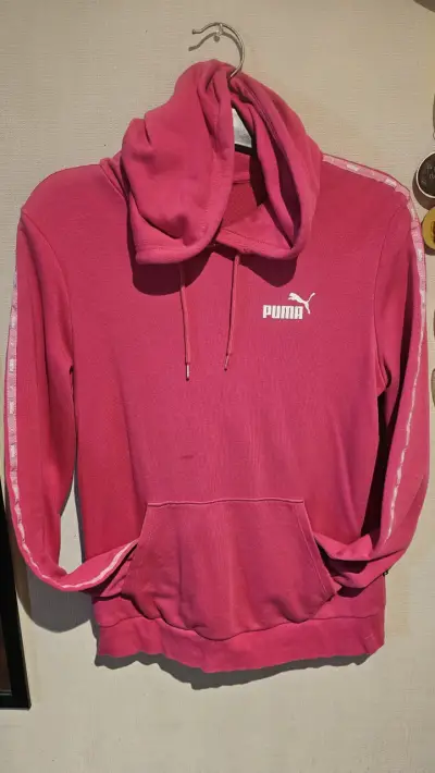 Polerón con capucha rosa Puma para mujer - miniatura 2