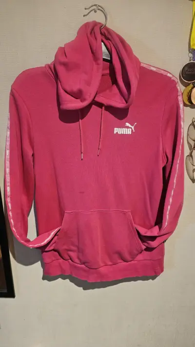 Polerón con capucha rosa Puma para mujer - miniatura 3