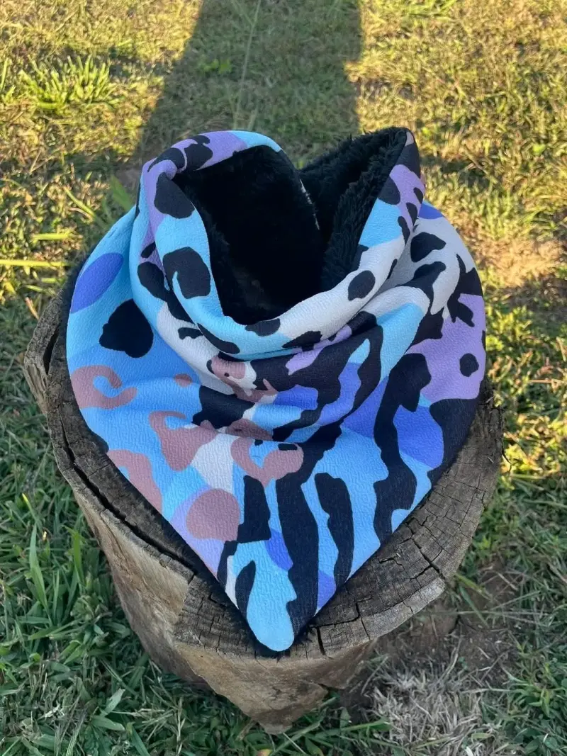Bandana de polar con diseño colorido