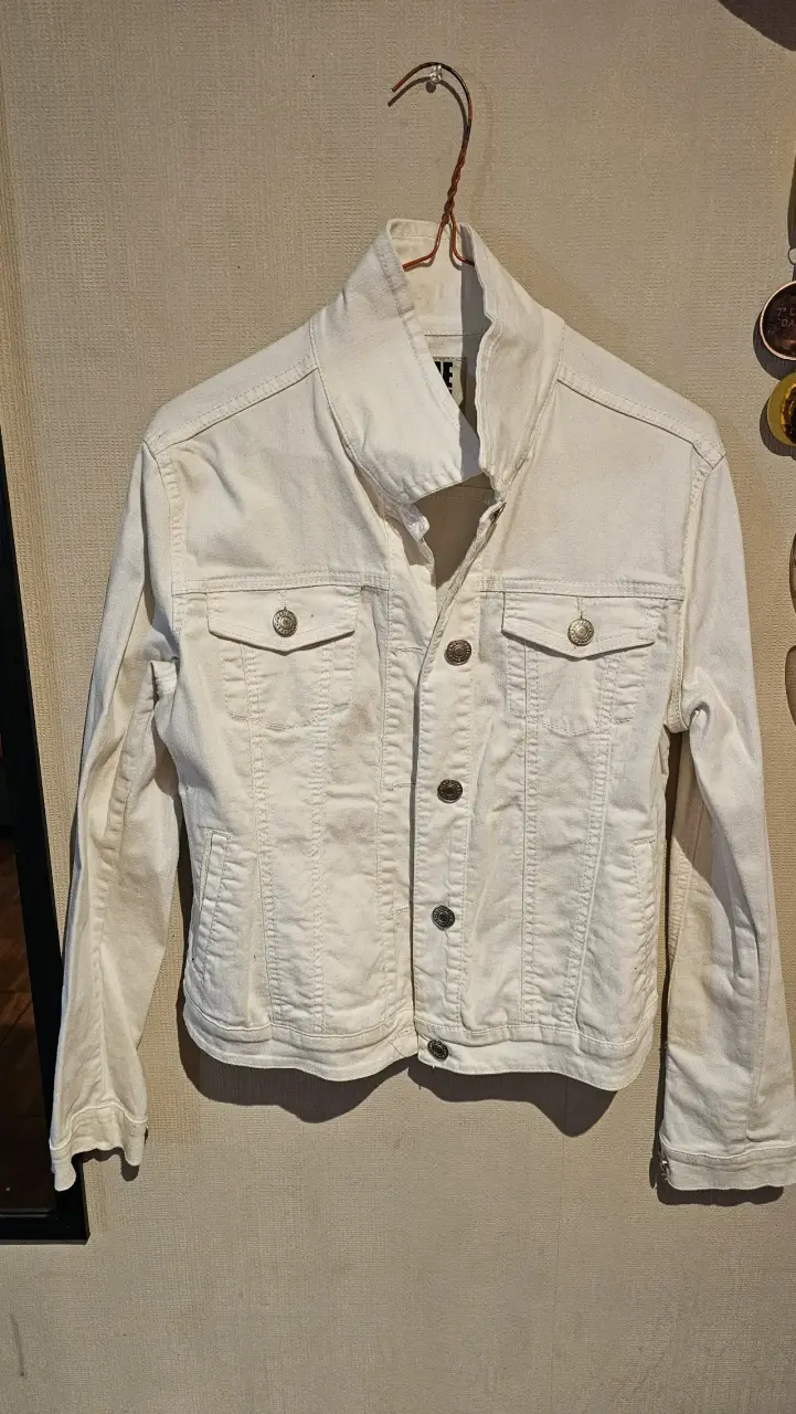 Chaqueta de mezclilla blanca para mujer - 5
