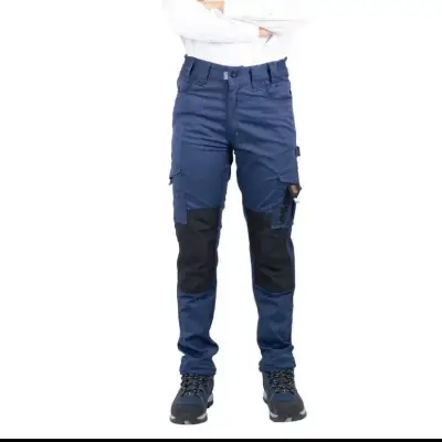 Pantalones de trabajo azul con refuerzos negros - miniatura 1