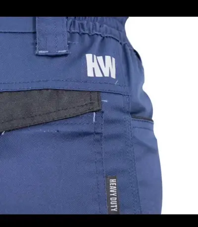 Pantalones de trabajo azul con refuerzos negros - miniatura 3