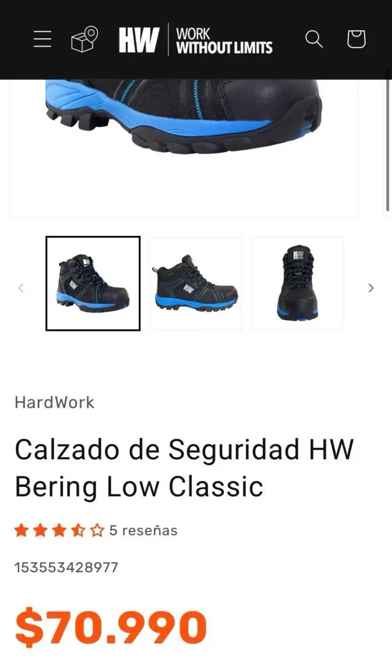 Zapatos de Seguridad HW Bering Low Classic - 3