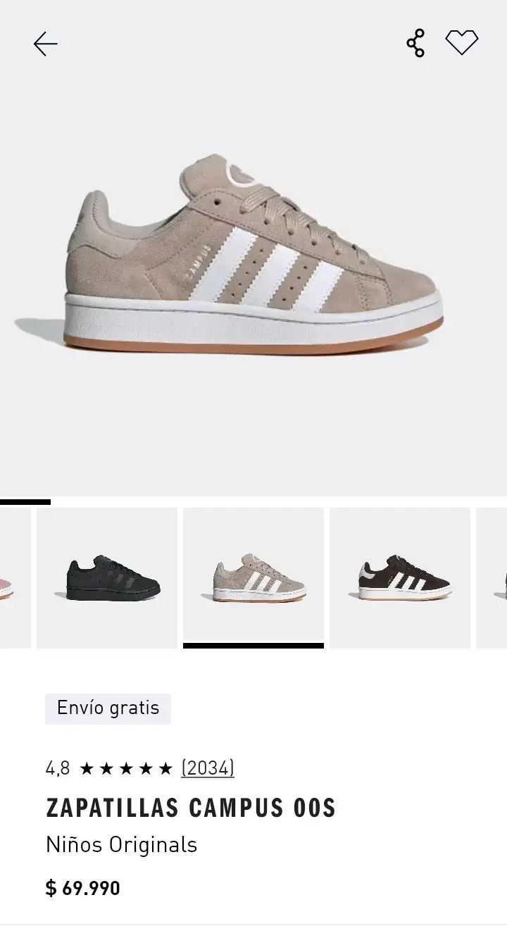 Zapatillas Adidas Campus 00s para niños