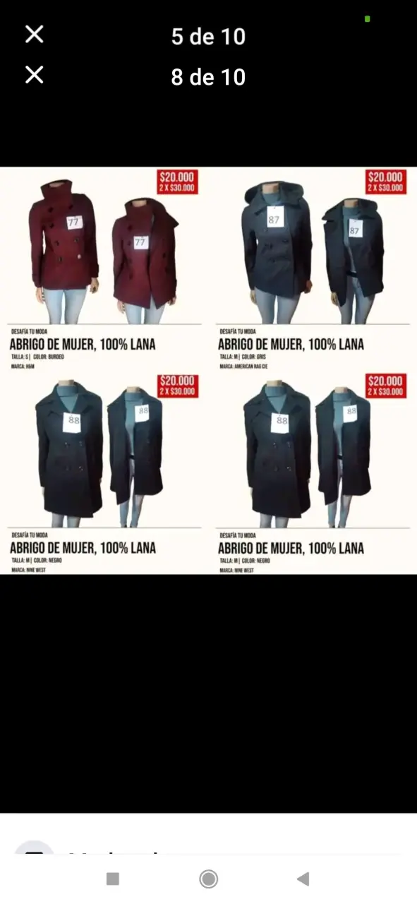 Abrigo de Hombre Negro Perry Ellis 100% Lana - 3